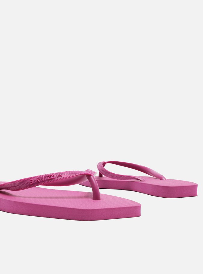 Chinelo de Dedo Roxo Bico Quadrado Tiras Brizza