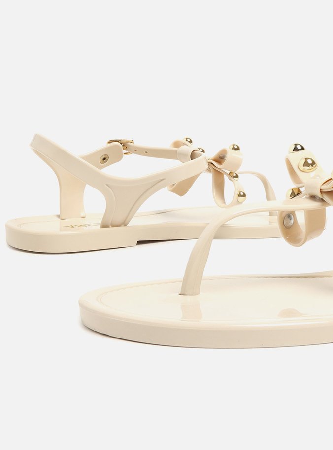 Rasteira Off-White Laço Brizza