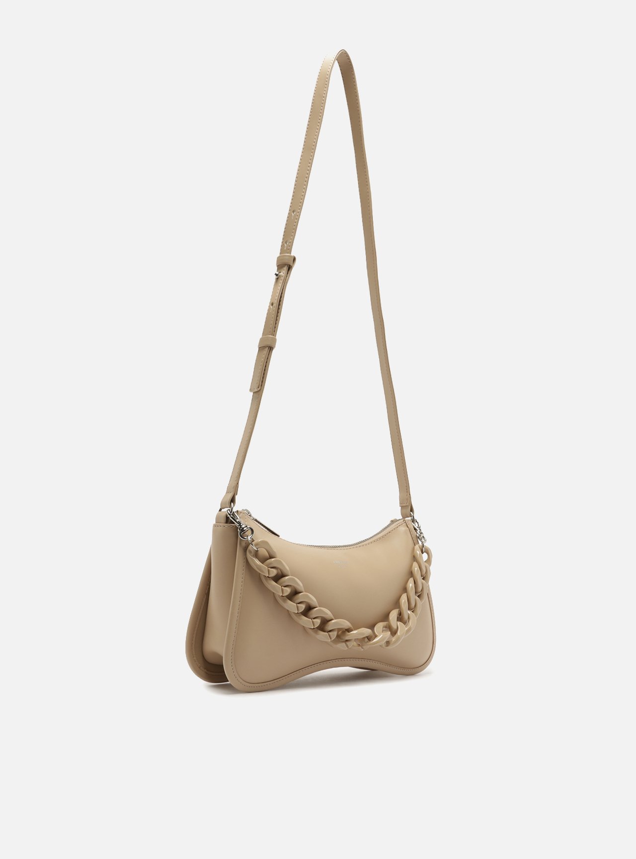 Bolsa Tiracolo Nude Pequena Alça Corrente — foto 5