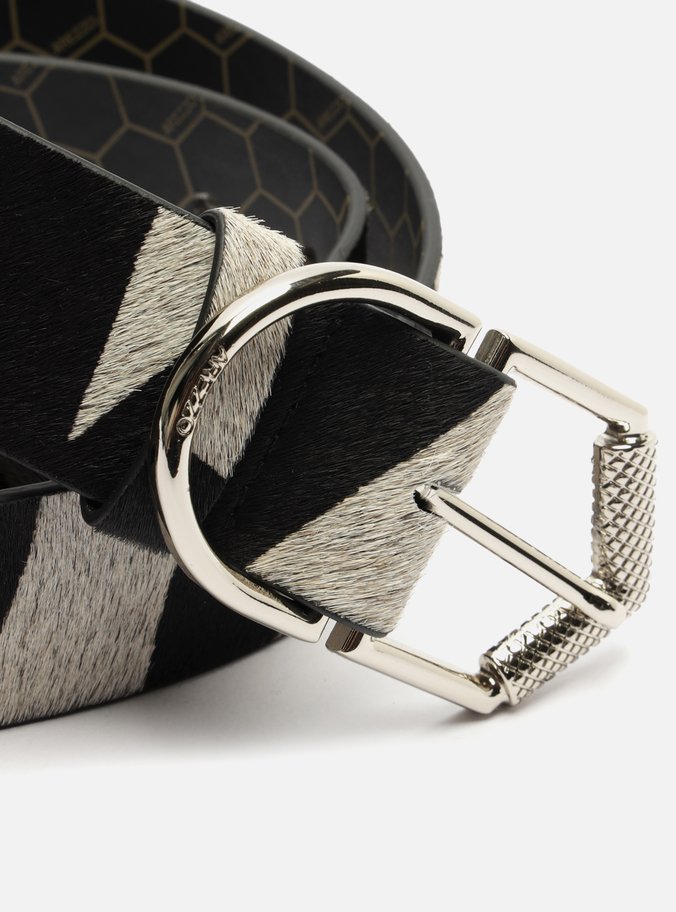 Cinto Animal Print Médio Fivela Bimetal