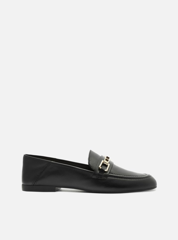 Mocassim Preto Salto Rasteiro