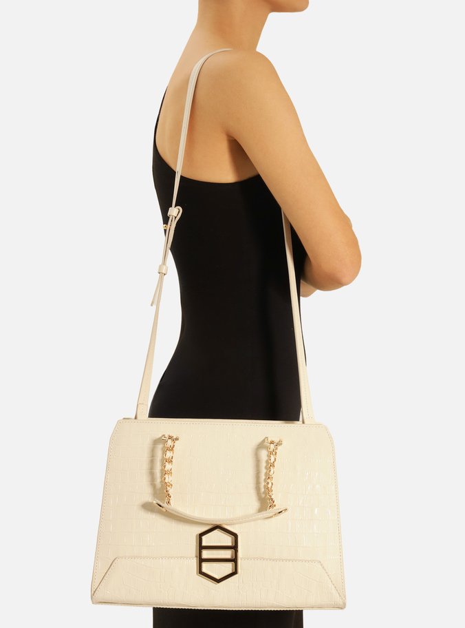 Bolsa Tote Off-White Couro Croco Kopen Grande