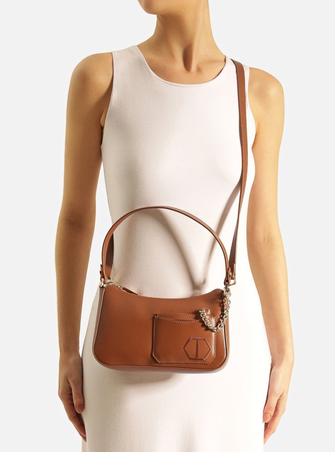 Bolsa Tiracolo Marrom Média Pouch