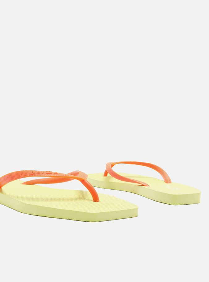 Chinelo de Dedo Multicolorido Square Tiras Laranjas