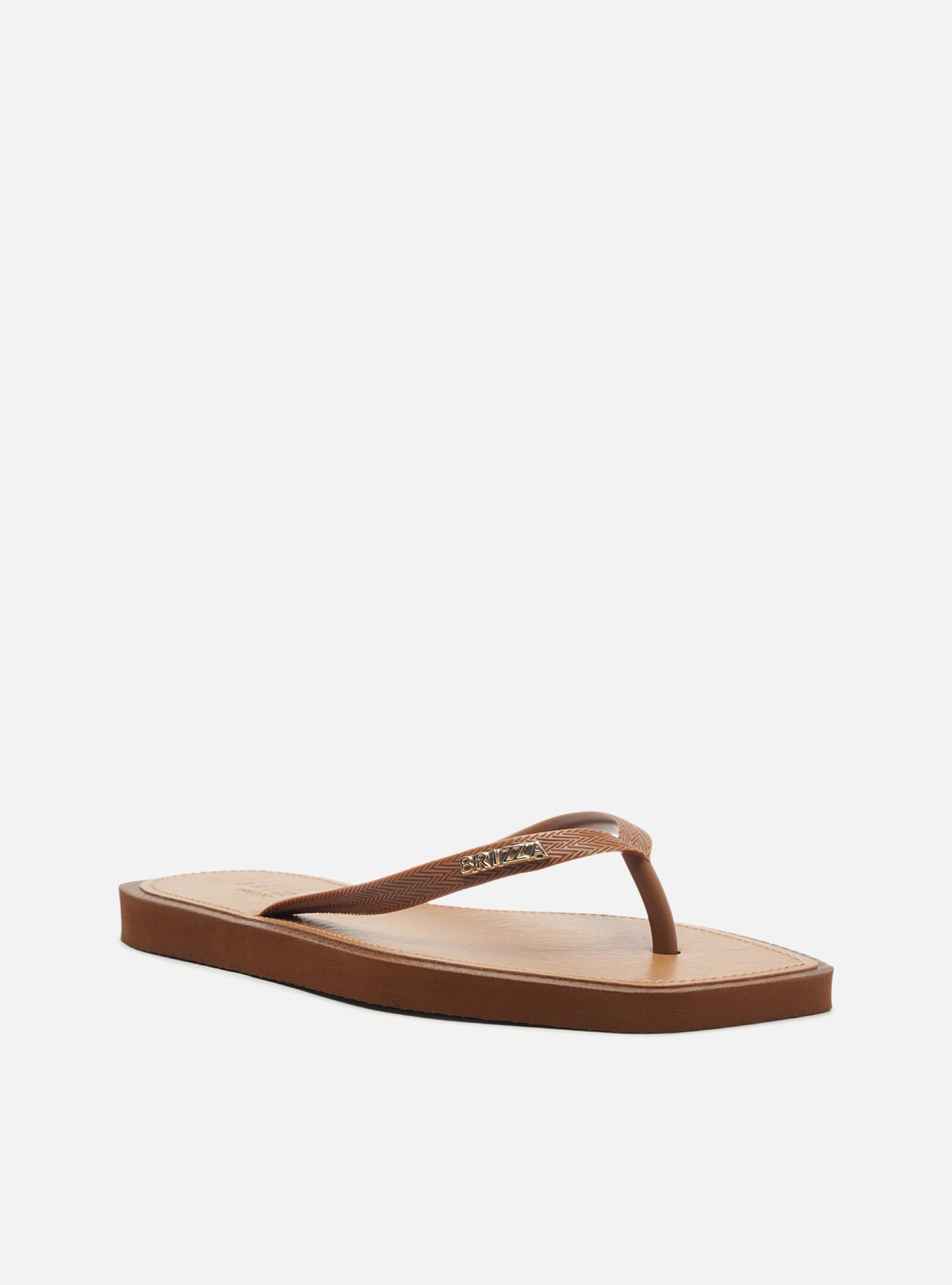 Chinelo de Dedo Marrom Recouro Square Brizza — foto 2