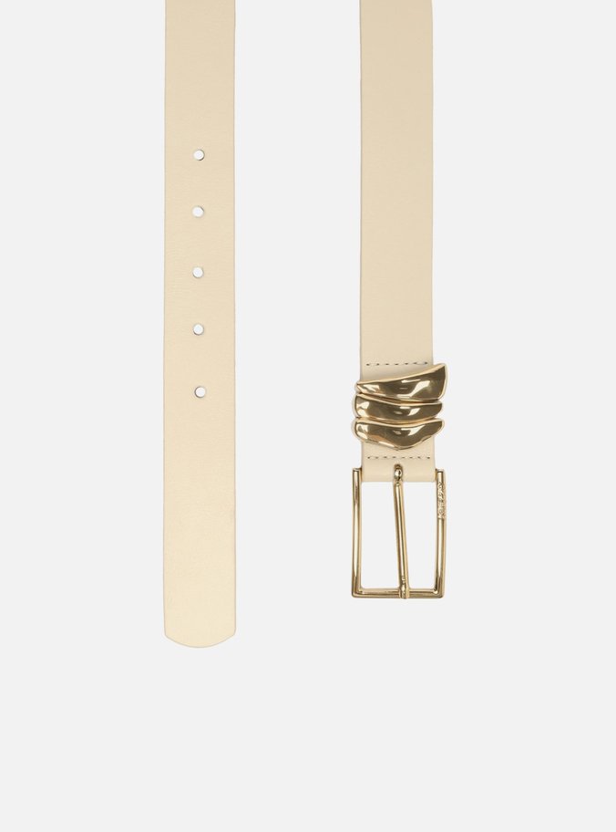 Cinto Off-White Couro Passador Orgânico Mary