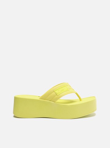 Sandália Amarela Flatform Lulu Brizza