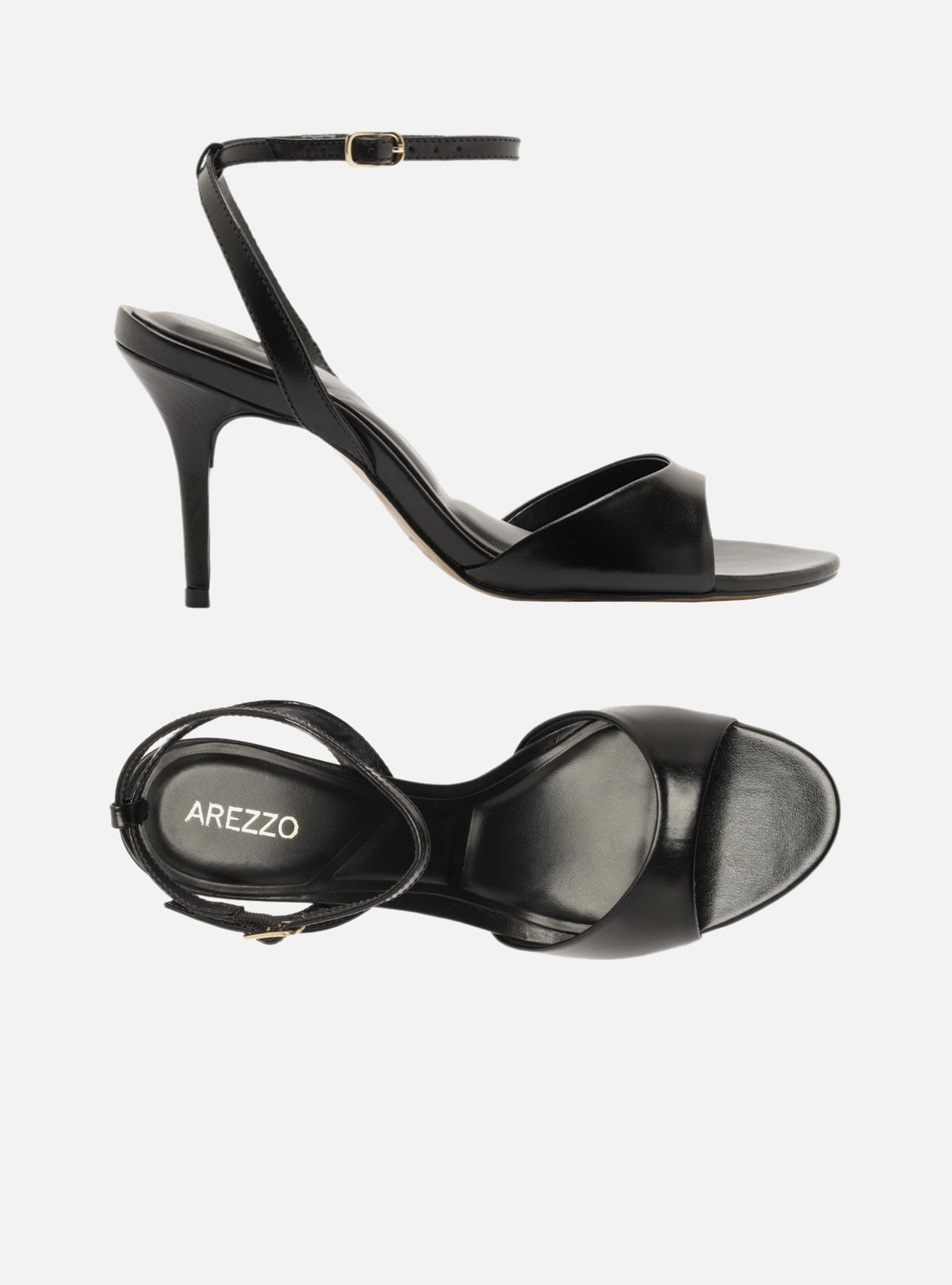 Scarpin Preto Couro Salto Fino — foto 5