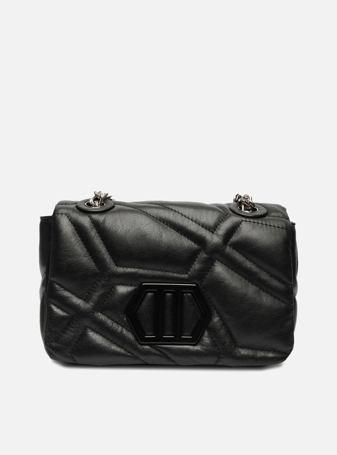 Bolsa Tiracolo Preta Couro Emma Média