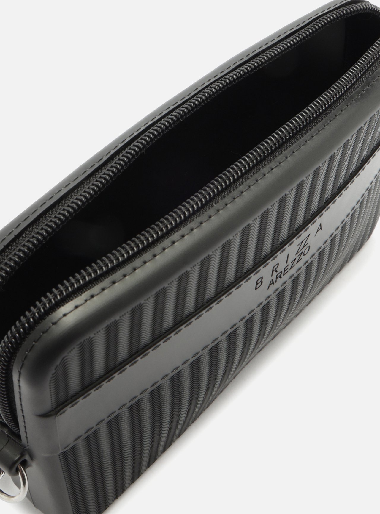 Bolsa Clutch Preta Pequena Vinil Strass Brizza — foto 3