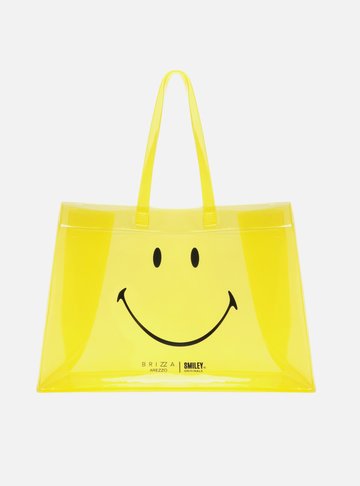Bolsa Shopping Amarela Vinil Liz Grande Smiley