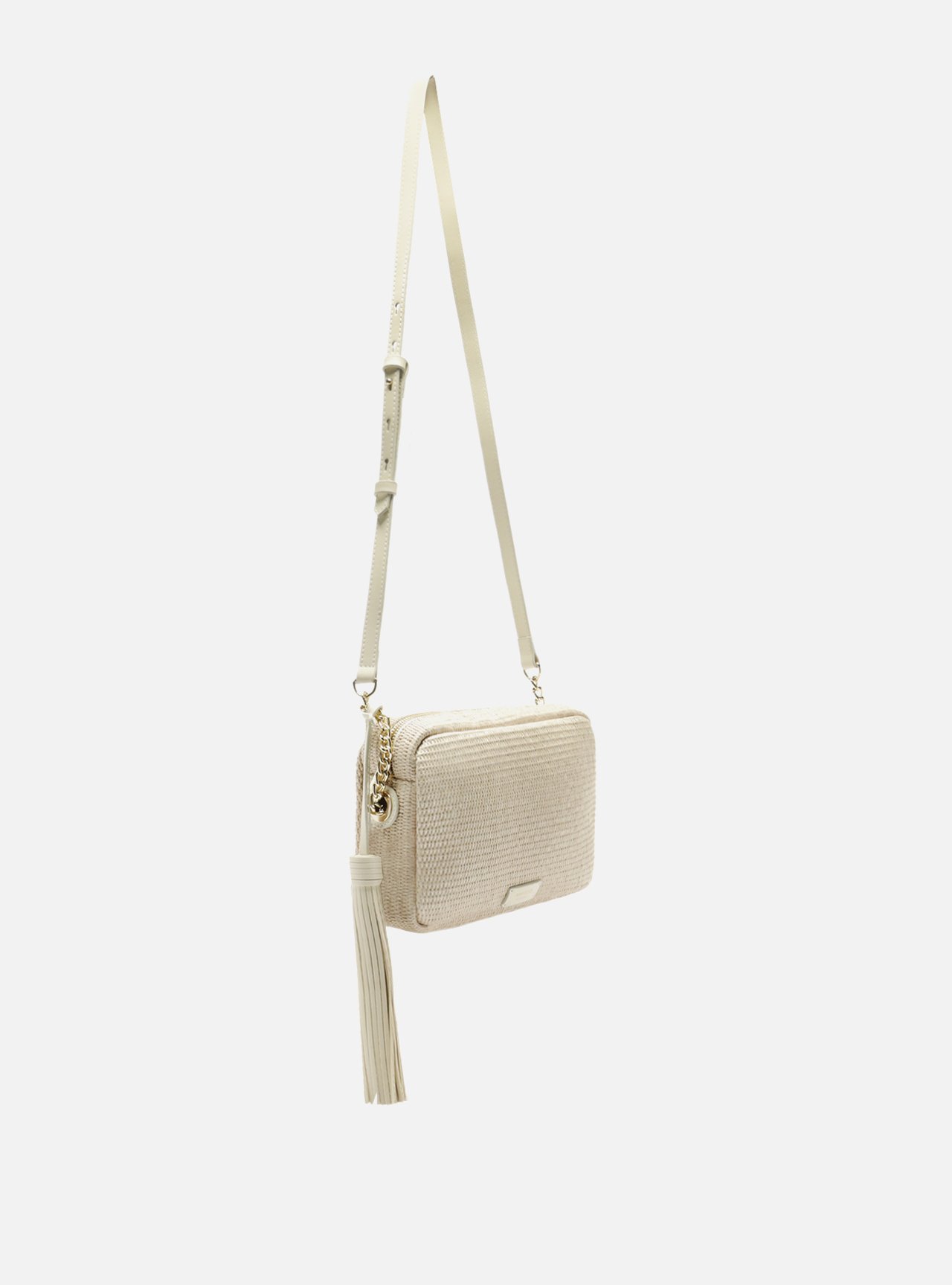 Bolsa Tiracolo Off White Palha Kika Pequena Barbicacho — foto 5