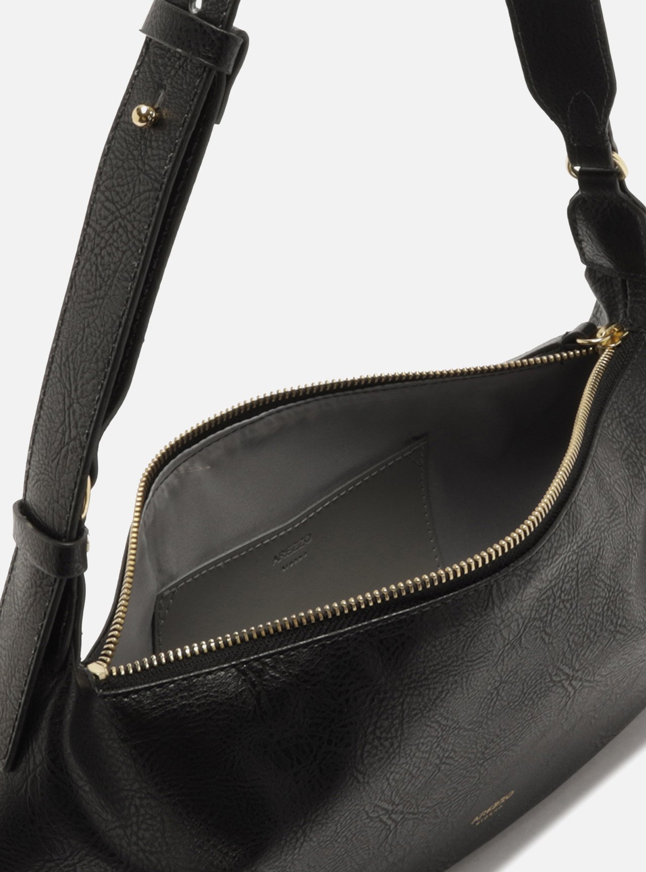 Bolsa Shoulder Preta Média Soft Alça Larga — foto 4