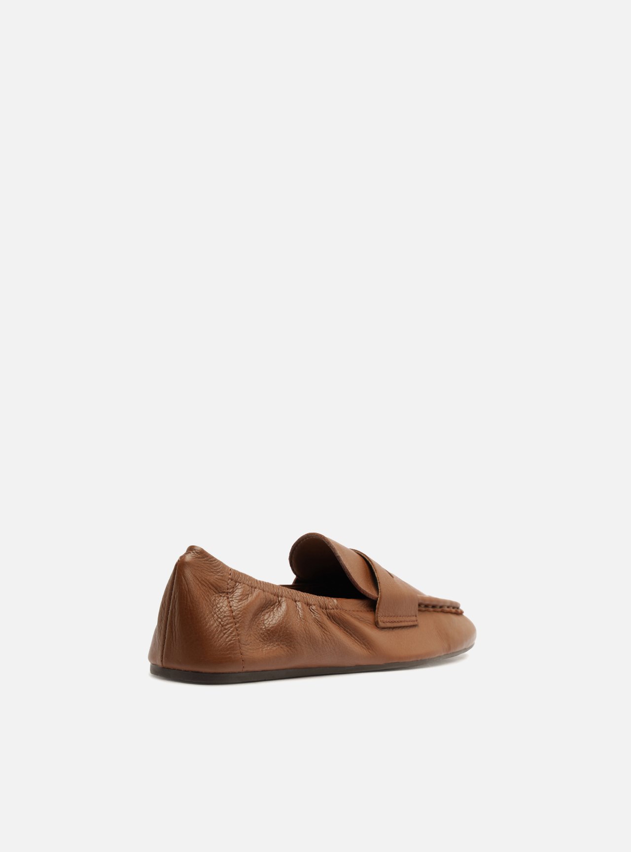 Mocassim Marrom Couro Bico Quadrado Soft — foto 3