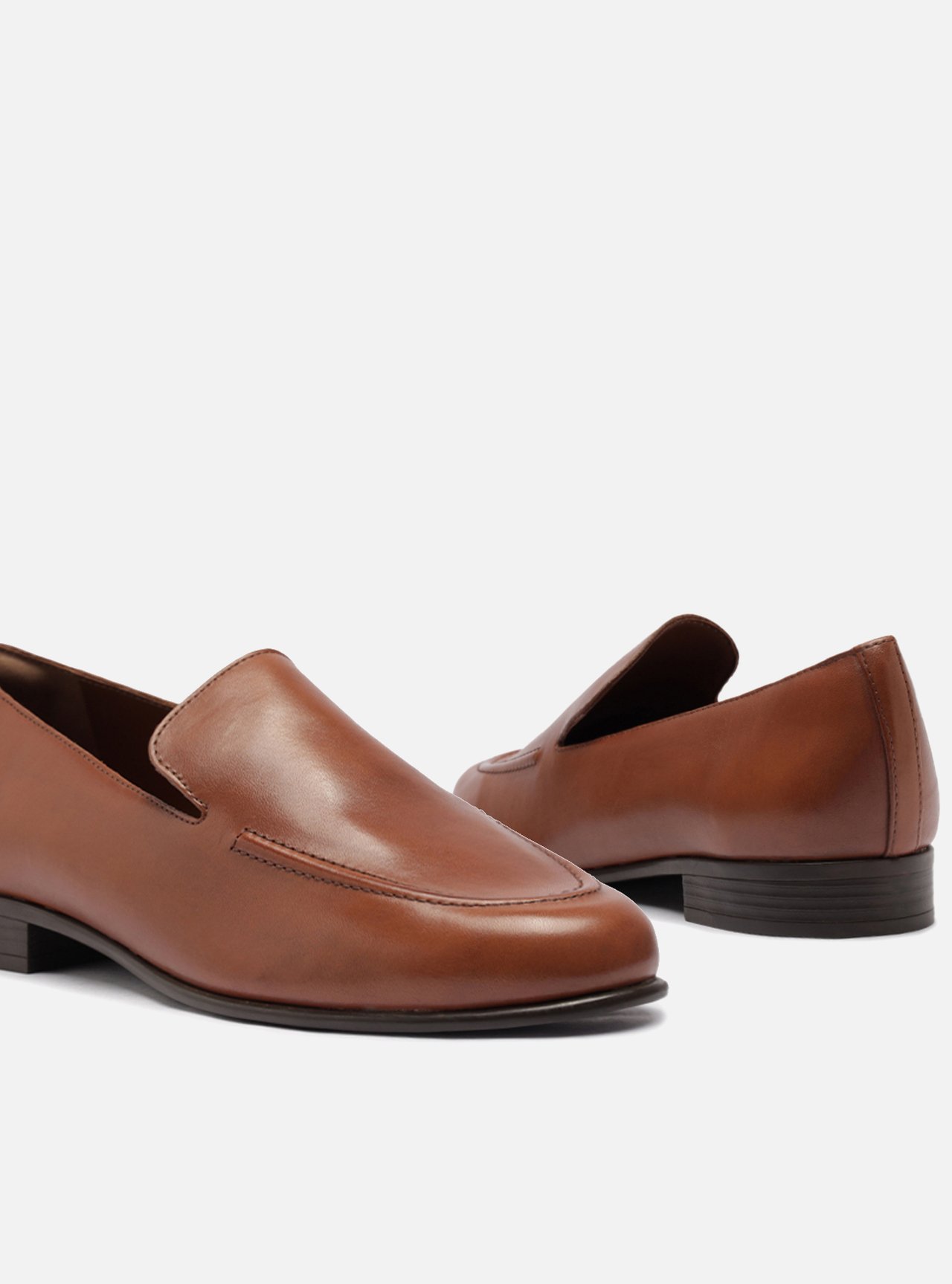 Mocassim Caramelo Couro Bico Redondo — foto 4