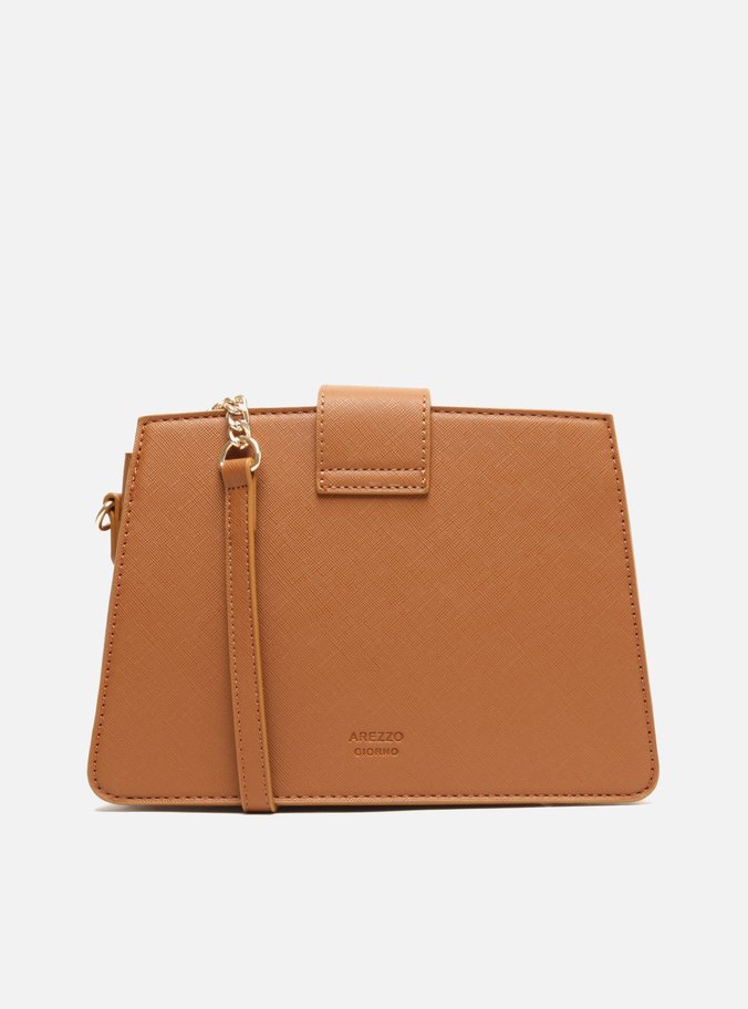 Bolsa Tiracolo Marrom Pequena Corrente