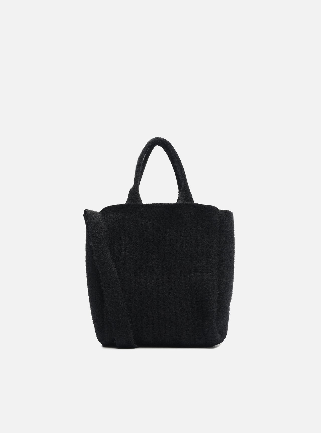 Bolsa Tote Preta Pelo Mônaco Pequena — foto 3