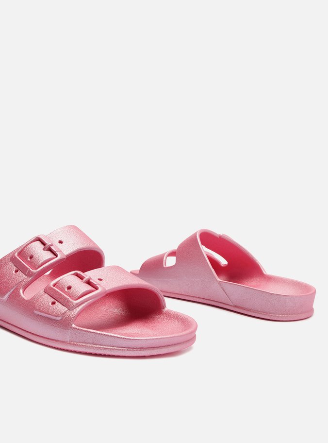 Slide Rosa Metal Tiras La Sirene