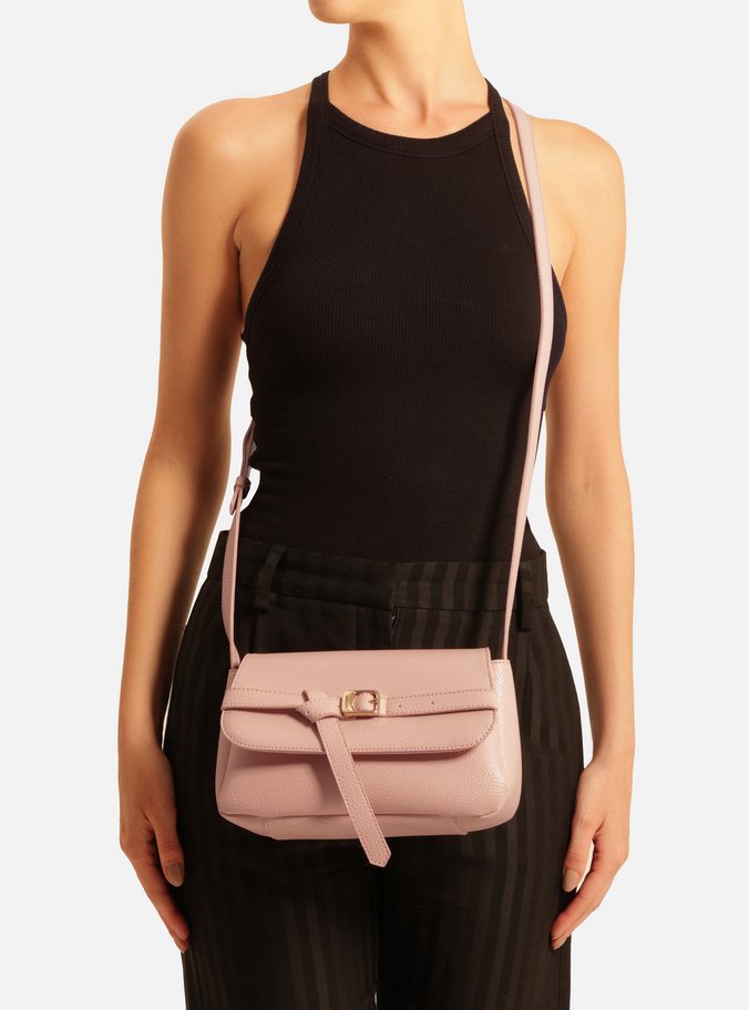 Bolsa Tiracolo Rosa Pequena Fivela