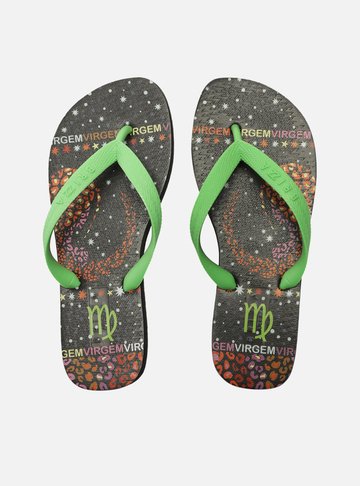 Chinelo de Dedo Verde Virgem Signos Brizza