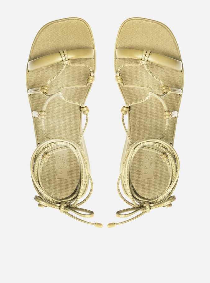 Sandália Verde Flatform Amarração Ayla Brizza