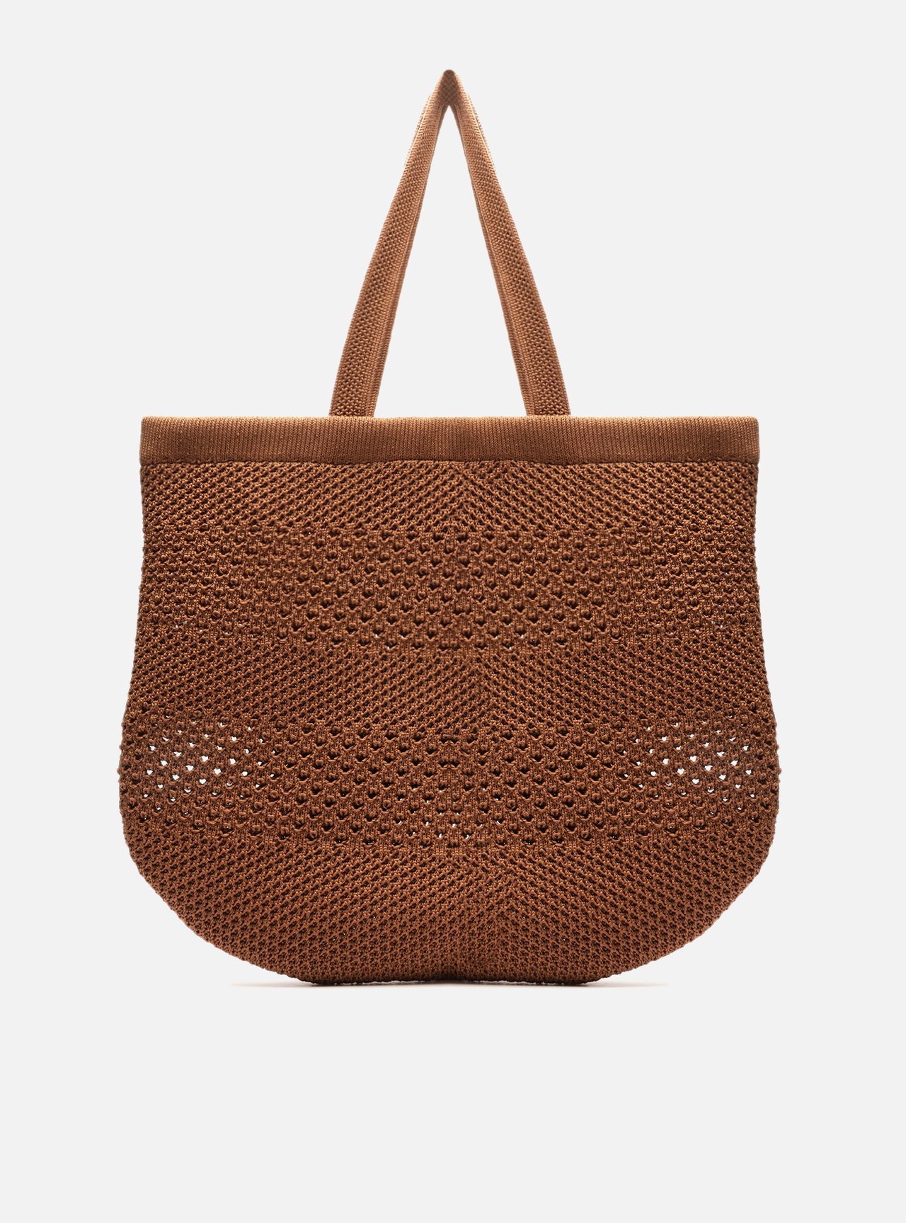 Bolsa Shopping Marrom Crochê Grande Camille — foto 3