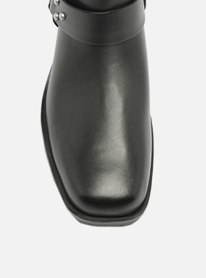 Bota Preta Couro Cano Médio Montaria West