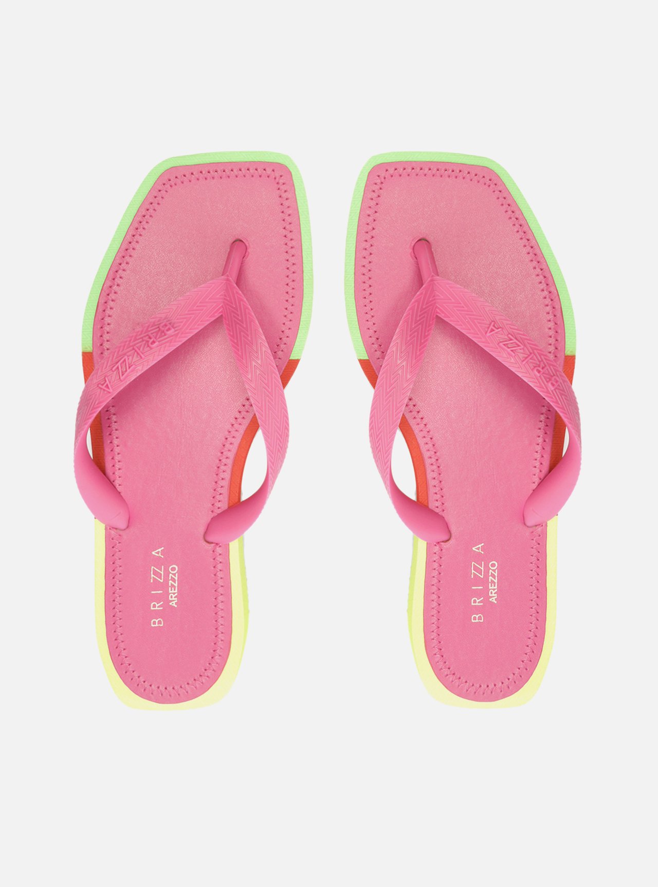 Chinelo de Dedo Rosa Color Square Brizza — foto 1