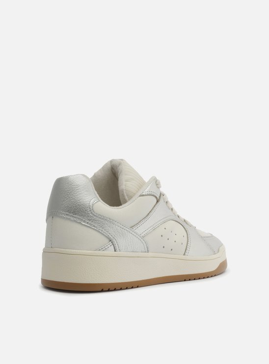 Tênis Branco Couro Urban Prata