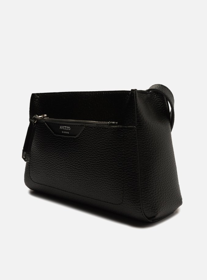 Bolsa Tiracolo Preta Emilly Pequena Croco