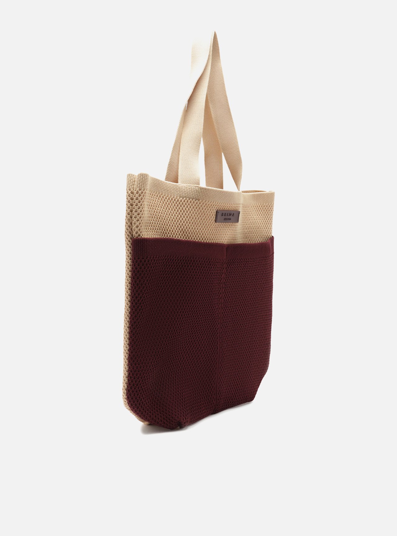 Bolsa Shopping Marrom Knit Grande Metais Brizza — foto 5