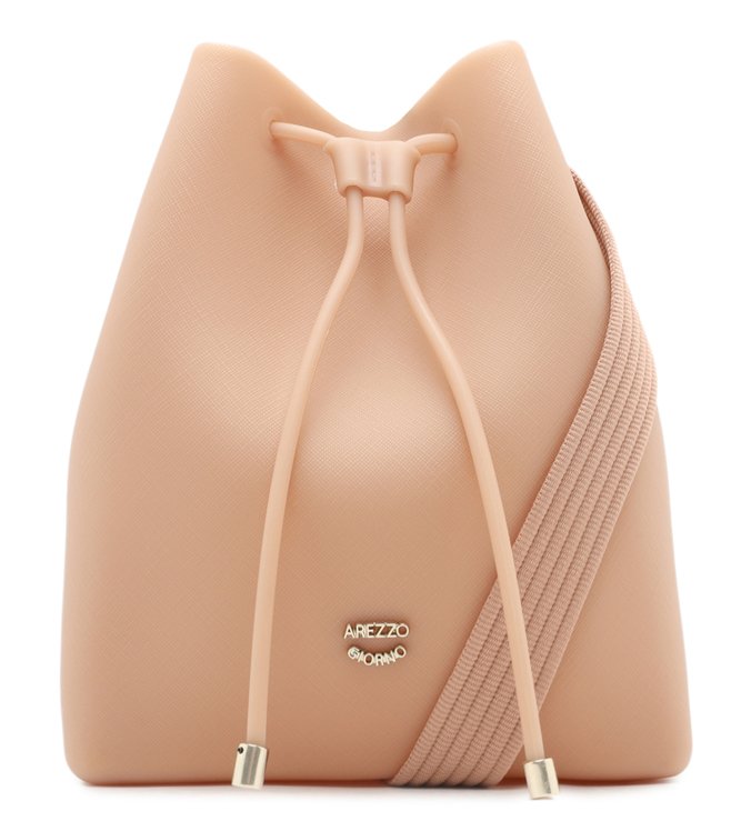 Bolsa Bucket Bege Plástico Caramella