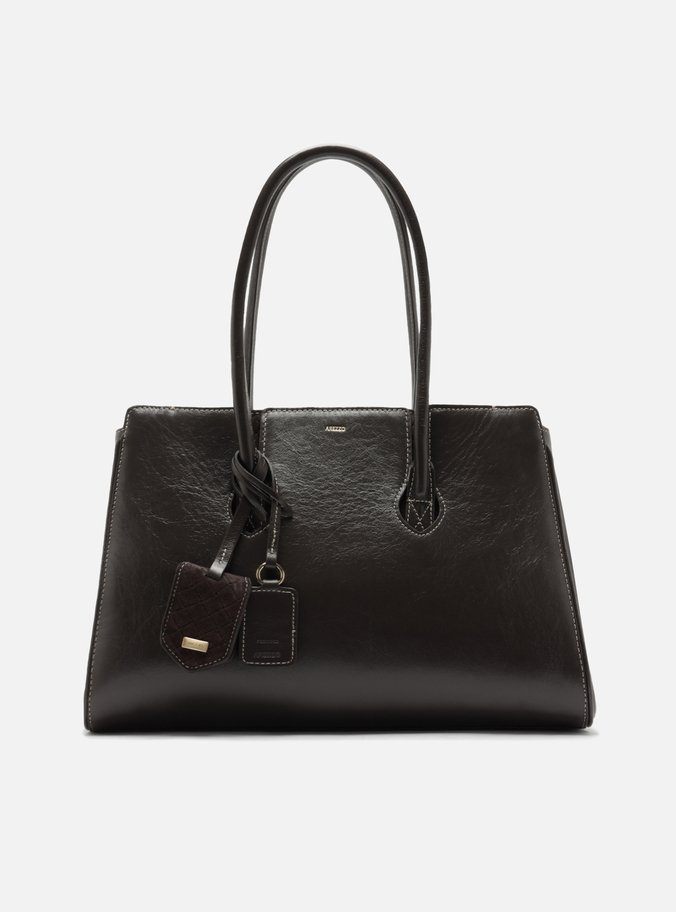 Bolsa Shopping Marrom Couro Heritage Grande