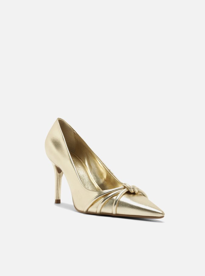 Scarpin Prata Verniz Salto Fino Tiras