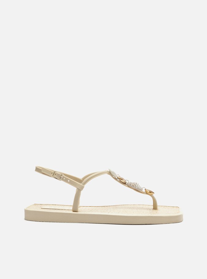 Sandália Rasteira Off-White Square Thong Pedraria Brizza