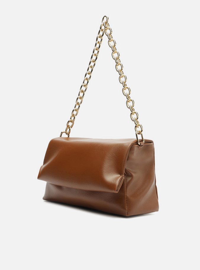 Bolsa Tiracolo Marrom Cúrcuma Média Alça Extra Corrente