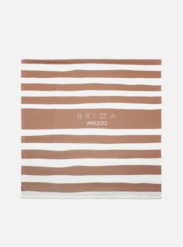 Toalha Listrada Marrom Brizza