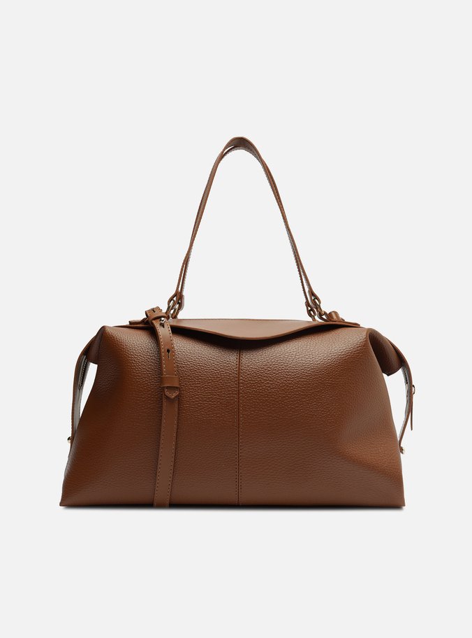 Bolsa Bowling Marrom Grande Mix Texturas