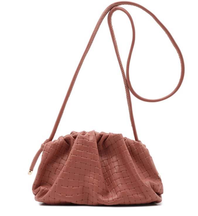 Bolsa Tiracolo Rosa Couro Flora