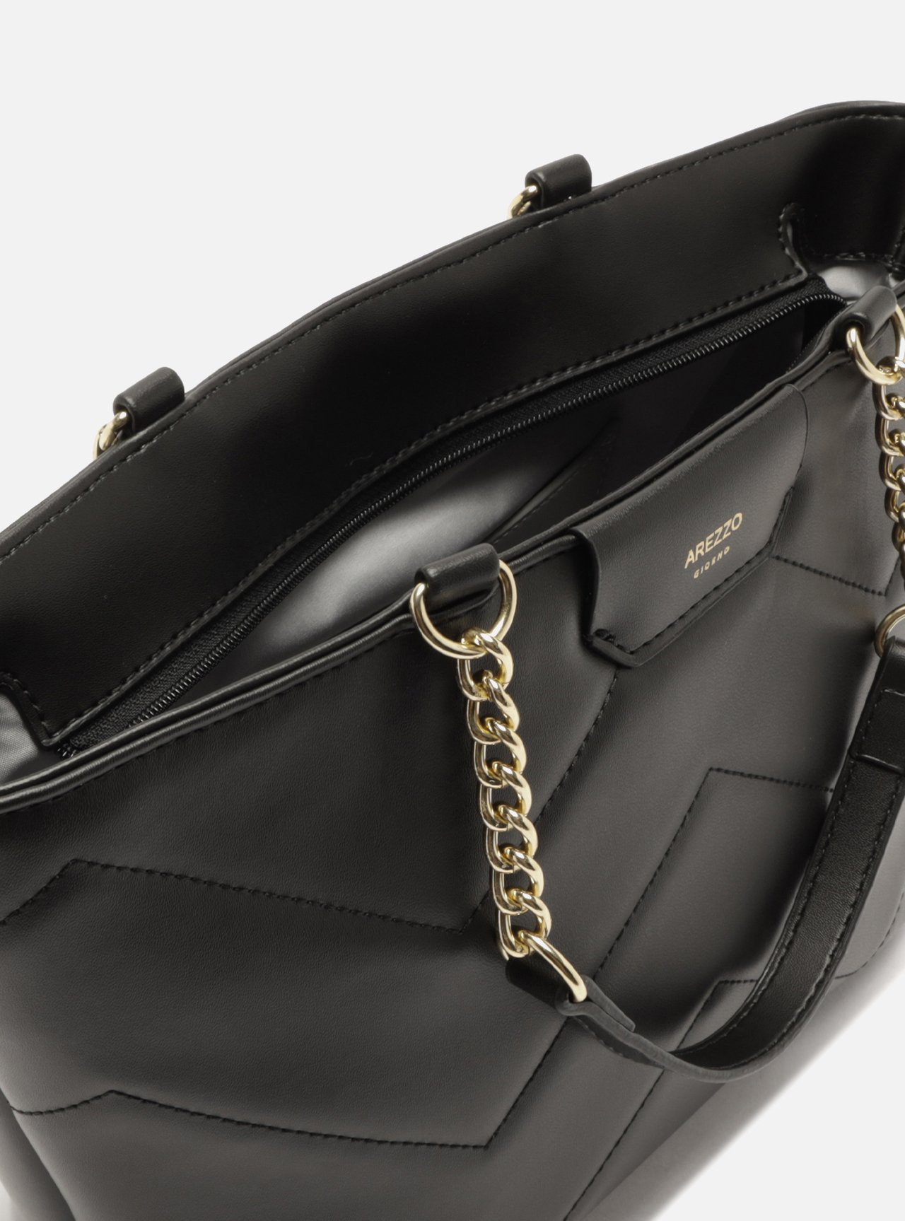 Bolsa Tote Matelassê Grande Alça Corrente Preta — foto 4
