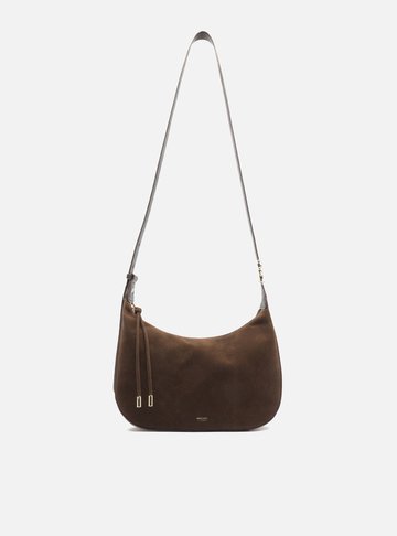 Bolsa Hobo Marrom Média