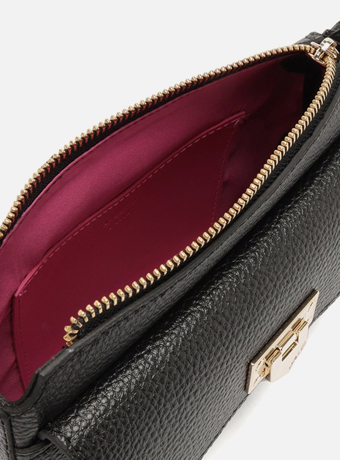 Bolsa Tiracolo Preta Pequena Encaixe Metal