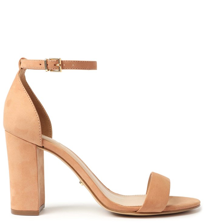 Sandália Nude Nobuck Bloco Isabelli