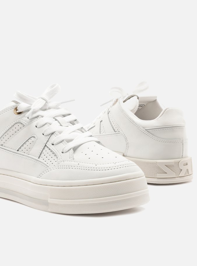 Tênis Branco Multimaterial Flatform Recortes
