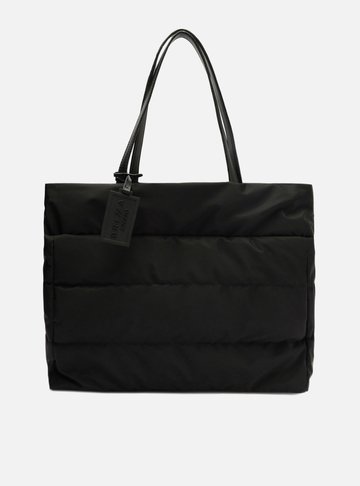 Bolsa Shopping Preta Nylon Gigi Grande