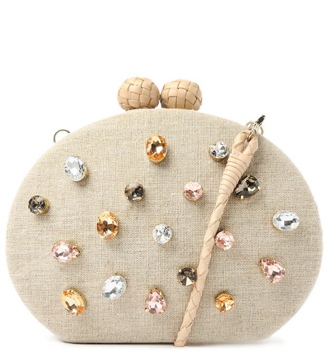 Clutch Bege Linho Beatriz Pequena