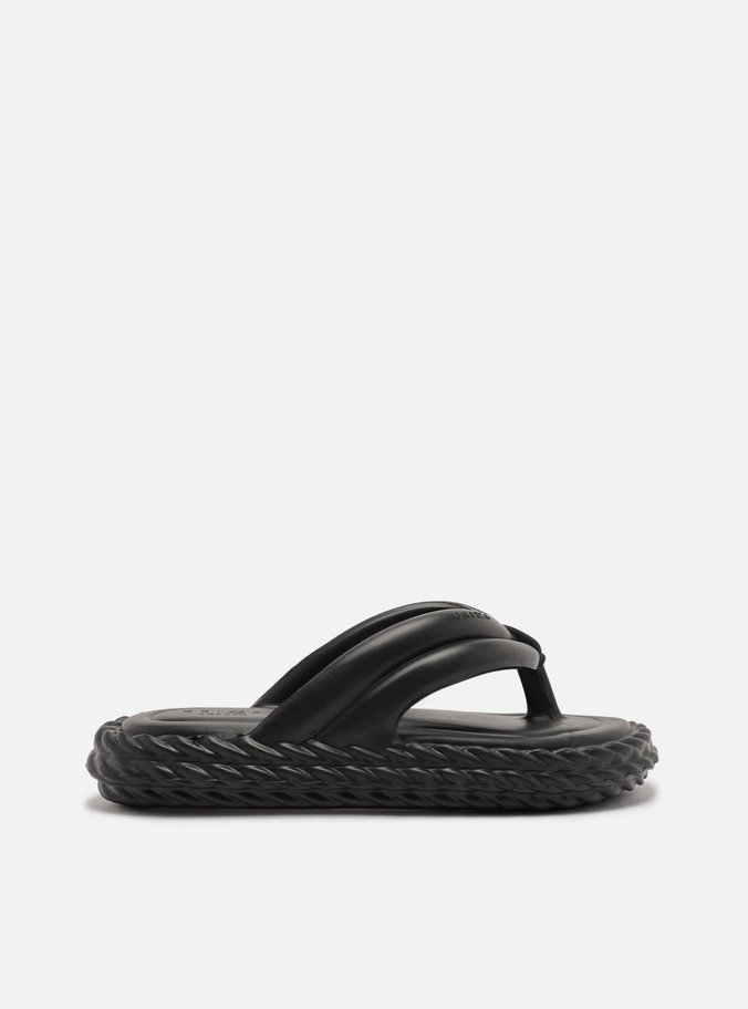 Sandália Preta Flatform Marrocos Bold