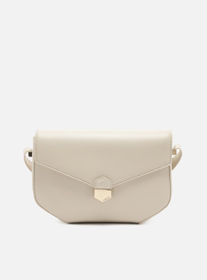 Bolsa Tiracolo Branca Botão Média