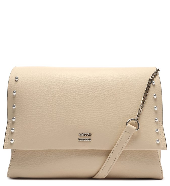 Bolsa Tiracolo Off-White Lana Tachas
