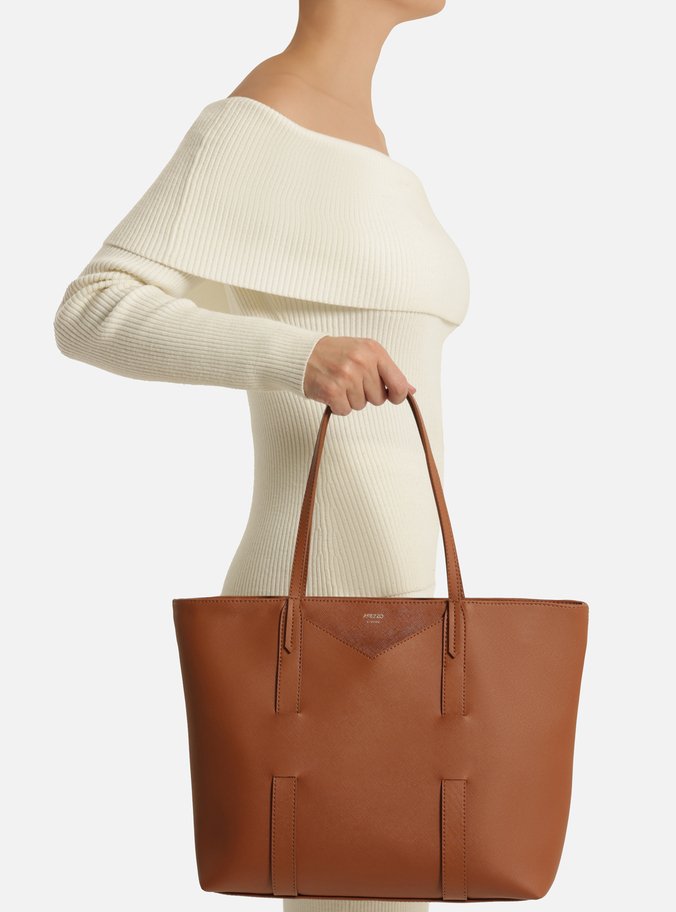Bolsa Shopping Marrom Grande Tiras Capa
